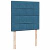 vidaXL Boxspringbett mit Matratze Blau 90x190 cm Samt