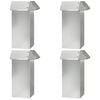 vidaXL Schneckenzaun 4 stk. 13,5 x 13,5 x 25 cm Verzinkter Stahl