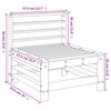 vidaXL Garten-Mittelsofa Massivholz Douglasie