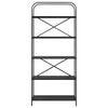 vidaXL B&uuml;cherregal Schwarz Eichen-Optik 80 x 30 x 183 cm Holzwerkstoff