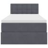 vidaXL Bett mit Stauraum und LED mit LED Dunkelgrau 100 x 200 cm Samt