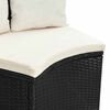 vidaXL Sofa Set 2 pcs Schwarz Massives Akazienholz und Poly Rattan