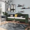 vidaXL Tagesbett mit Matratze USB Dunkelgr&uuml;n Stoff 90x200 cm