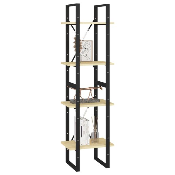 vidaXL B&uuml;cherregal 4 B&ouml;den 40x30x140 cm Massivholz Kiefer