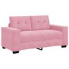 vidaXL Sofa 3 pcs Rosa Leinenmischgewebe