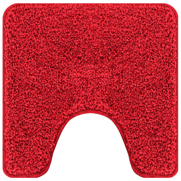 vidaXL Rutschfeste Badematte mit Toilettenausschnitt Rot 50 x 50 cm PP