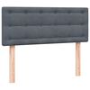 vidaXL Boxspringbett mit Matratze & LED Dunkelgrau 120x220 cm Samt
