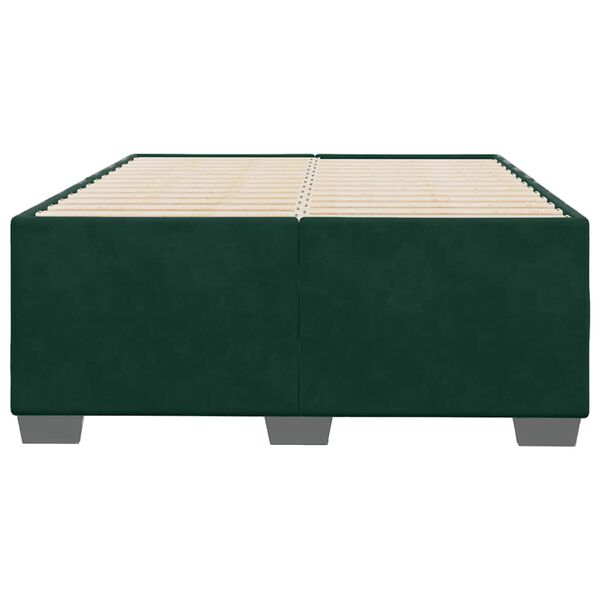 vidaXL Bettgestell ohne Matratze Dunkelgr&uuml;n 120x190 cm Samt