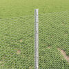vidaXL Zaun mit Pfosten Silber 0,4 x 50 m Stahl
