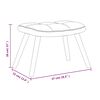 vidaXL Relaxsessel mit Hocker Cremewei&szlig; Samt
