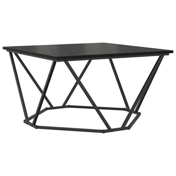 vidaXL Couchtisch Schwarz Eichen-Optik 80 x 80 x 45 cm