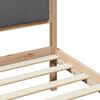 vidaXL Bettrahmen mit Kopfteil Dunkelgrau 200 x 200 cm Stoff