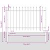 vidaXL Gartenzaun Wei&szlig; 1,7 x 1,2 m Pulverbeschichteter Stahl