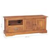 vidaXL TV-Schrank 100x30x40 cm Massivholz Teak