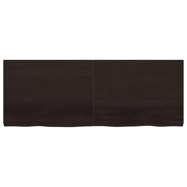 vidaXL Wandregal Dunkelbraun 160x60x(2-6)cm Massivholz Eiche Behandelt