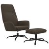 vidaXL Relaxsessel mit Hocker Dunkelgrau Mikrofasergewebe