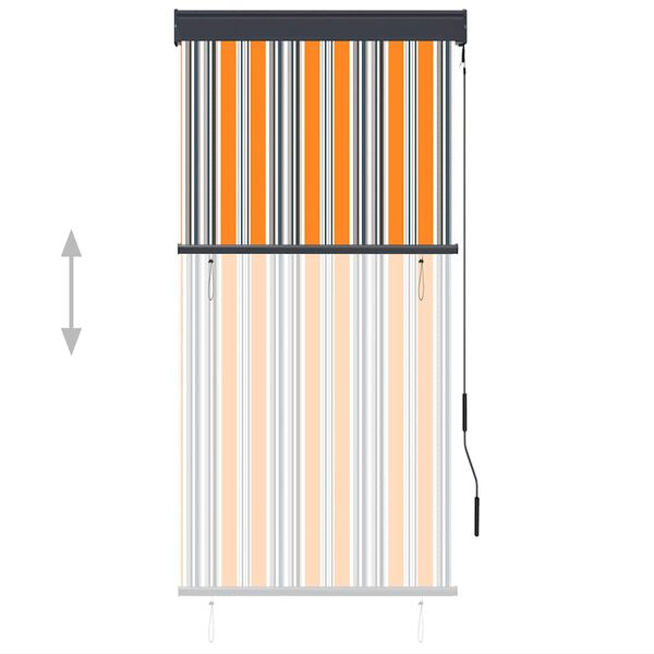 vidaXL Au&szlig;enrollo 80 x 250 cm Gelb und Blau