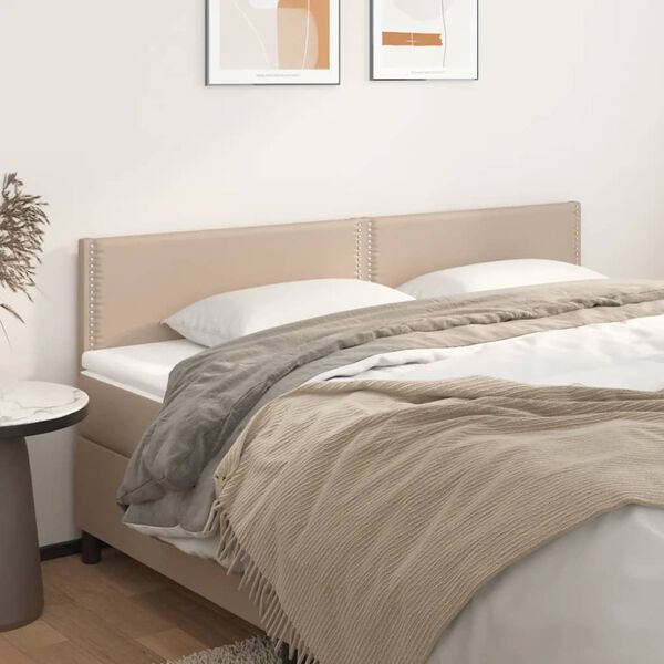 vidaXL Kopfteile Cappuccino-Braun 180x5x78/88 cm Kunstleder
