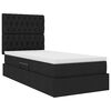 vidaXL Aufbewahrungsbett mit Matratze Schwarz 100 x 200 cm Polyester