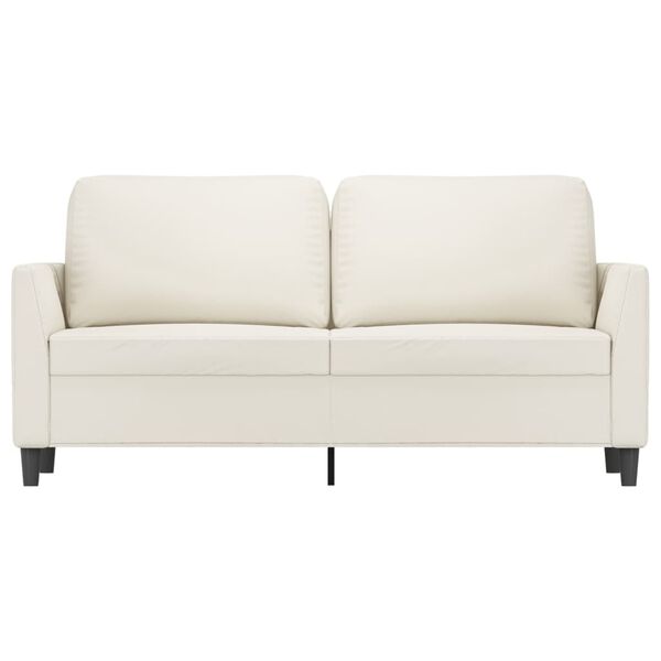 vidaXL 2-Sitzer-Sofa Creme 140 cm Kunstleder