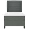 vidaXL Boxspringbett mit Matratze Dunkelgrau 80 x 200 cm Stoff