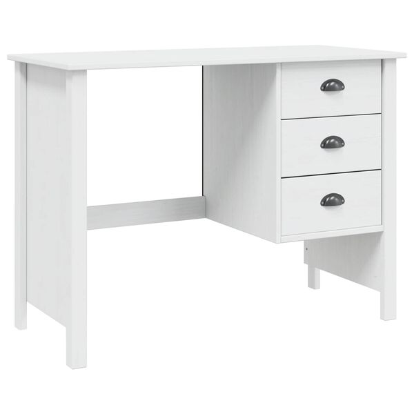 vidaXL Schreibtisch mit Schubladen Hill Wei&szlig; 100 x 45 x 74 cm