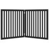 vidaXL 2-tlg. Hundetor Faltbar Schwarz 160 cm Pappelholz