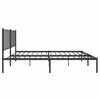 vidaXL Bettgestell mit Kopfteil Metall Schwarz 140x200 cm