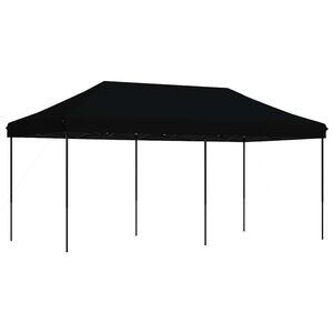 vidaXL Partyzelt Faltbar Pop-Up Schwarz 580x292x315 cm
