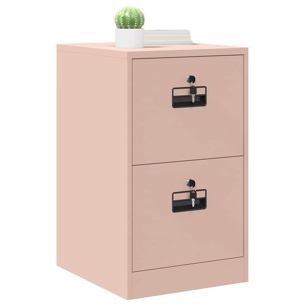 vidaXL Aktenschrank Rosa 44 x 50 x 106,5 cm Kaltgewalzter Stahl