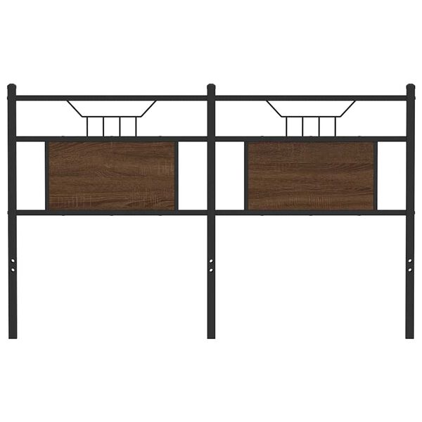 vidaXL Ersatz-Kopfteil Braun Eichen-Optik 137 cm Holzwerkstoff und Stahl