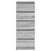 vidaXL Sideboard mit Schubladen Grau Sonoma 37,5x35x99cm Holzwerkstoff