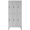 vidaXL Schlie&szlig;fachschrank Grau 45 x 90 x 180 cm