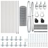 vidaXL Zaun mit Pfosten Silber 0,4 x 25 m Stahl