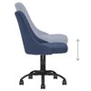 vidaXL Esszimmerst&uuml;hle 4 Stk. Drehbar Blau Stoff