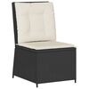 vidaXL 5-tlg. Garten-Lounge-Set mit Kissen Schwarz Poly Rattan