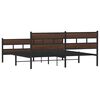 vidaXL Metallbett ohne Matratze Braun Eichen-Optik 183x213 cm