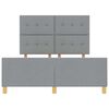 vidaXL Bettgestell mit Kopfteil Hellgrau 160 x 200 cm Stoff