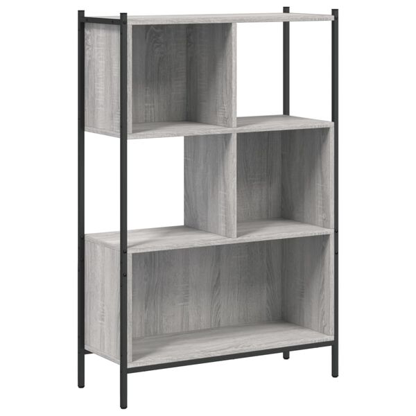 vidaXL B&uuml;cherregal Grau Sonoma 72x28x109 cm Holzwerkstoff