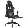 vidaXL Gaming-Stuhl mit Fu&szlig;st&uuml;tze Schwarz und Taupe Stoff