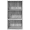 vidaXL B&uuml;cherregal Grau Sonoma 60x30x114 cm Holzwerkstoff