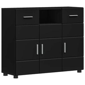 vidaXL Holzschrank Schwarz Holzwerkstoff