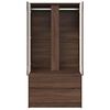 vidaXL Badezimmerschrank mit T&uuml;r Braun Eichen-Optik 79,5 x 49 x 156 cm