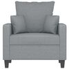 vidaXL Sessel Hellgrau 60 cm Stoff