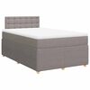 vidaXL Boxspringbett mit Matratze Taupe 120x190 cm Stoff