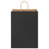 vidaXL Papiertragetaschen 50 Stk. mit Henkeln Schwarz 32x17x44 cm