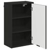 vidaXL Badezimmerschrank Wandmontiert Schwarz 39 x 23,5 x 65 cm