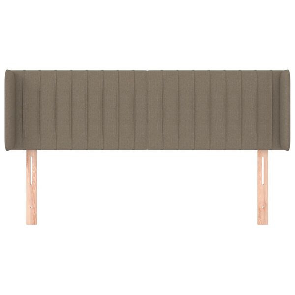 vidaXL Kopfteil mit Ohren Taupe 147x16x78/88 cm Stoff