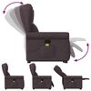 vidaXL Massagesessel mit Aufstehhilfe Dunkelbraun Stoff