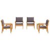 vidaXL Gartensofa-set 6 pcs Braun Massivholz Akazie